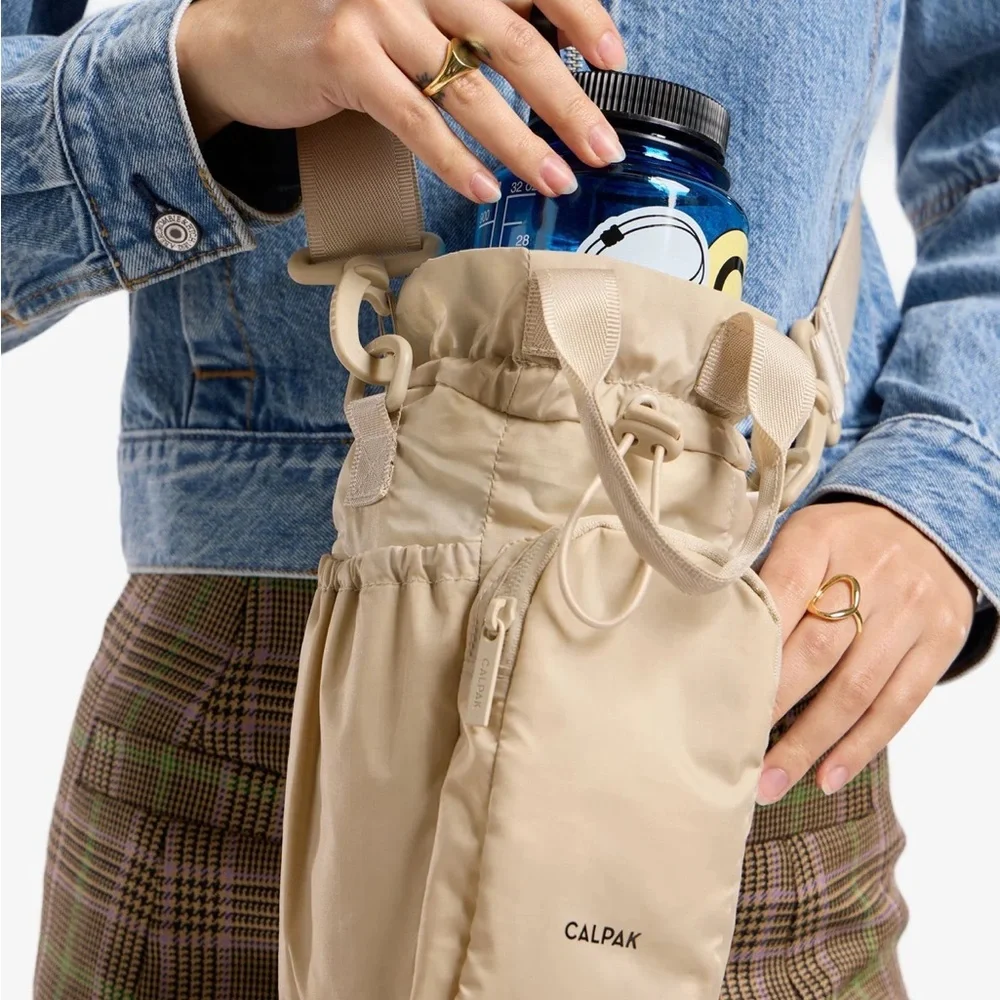 Calpak Beige Drawstring Backpack - Picture 2 of 5